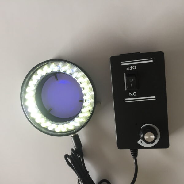 YK-UV365nm ultraviolet microscope light with control box and power switch, designed for enhanced visibility in microscopy applications.