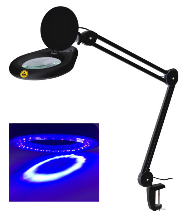 magnifying lamp ultraviolet uv light ESD body electrostatic discharge uv magnifier